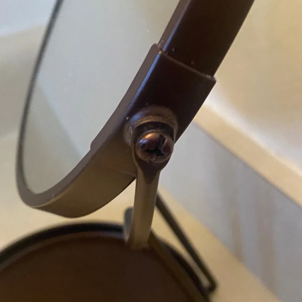Umbra Bronze Vanity Mirror Magnifying Double Sided Metal